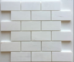 Bianco Dolomite Marble Italian White Dolomite 2x4 Mosaic Tile Polished