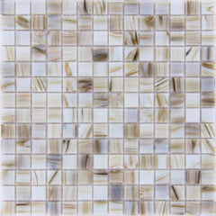 MS International Ivory Iridescent 12 in. x 12 in. x 4 mm Glass Mesh-Mounted Mosaic Tile