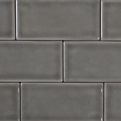 MS International Dove Gray 3X6 Handcrafted Glazed Ceramic Wall Tile