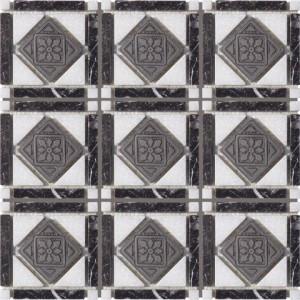 Nero Marquina White Thassos Marble Deco Insert