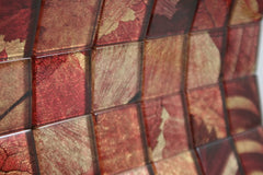 2x2 Square Glass Mosaic Wall Tile (Summer - Red Brownish and Gold)