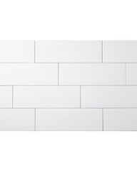 White  4x12 Glossy Ceramic Subway Wall Tile  (Box of 10 Sqft) for Kitchen Backsplash, Bathroom Wall, Accent Wall