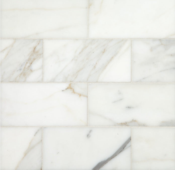 Calacatta Gold (Italian Calcutta) Marble 3 X 6 Subway Field Tile, Polished