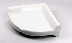 Tenedos White Glazed Ceramic Bathroom Accessory Kit (Corner Shower Shelf) - Not Flat Surface Installation