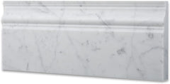 Italian Carrara White Greyish Marble  5x12 Baseboard Floor Wall Tile