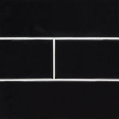 MSI Urbano 4” X 12” Glossy Black Ceramic Subway Tile