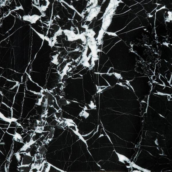 CHINA BLACK MARBLE 12x12" POLISHED (WITH WHITE VEIN) - Tenedos