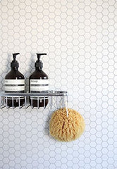 USCT White 2 inch Hexagon Porcelain Mosaic Wall Tile for Kitchen Backsplash, Bathroom Shower, Accent Wall-  10pcs/carton (10 sq ft)