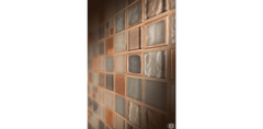 MSI Manhattan Mounted Blend Random Sized Brownish Glass and Metal Mesh Glossy Mosaic Wall Tile