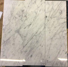 Carrara Marble Italian White Bianco Carrera 4x12 Marble Floor and Wall Tile Polished