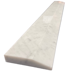 Carrara Bianco Marble One High Beveled Door Threshold (Marble Saddle) Polished