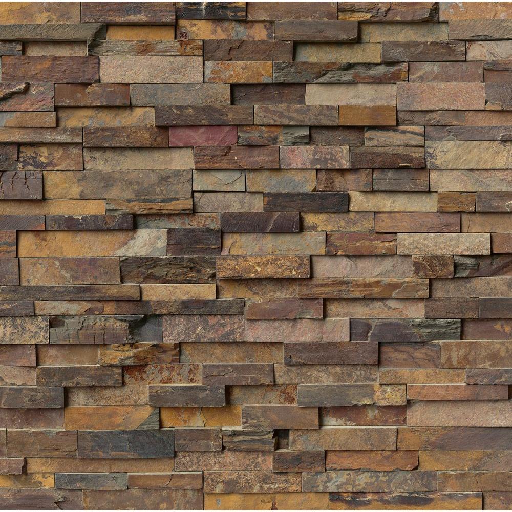California Gold 3D Ledger Wall Panel 6x24 Natural Tile Stone