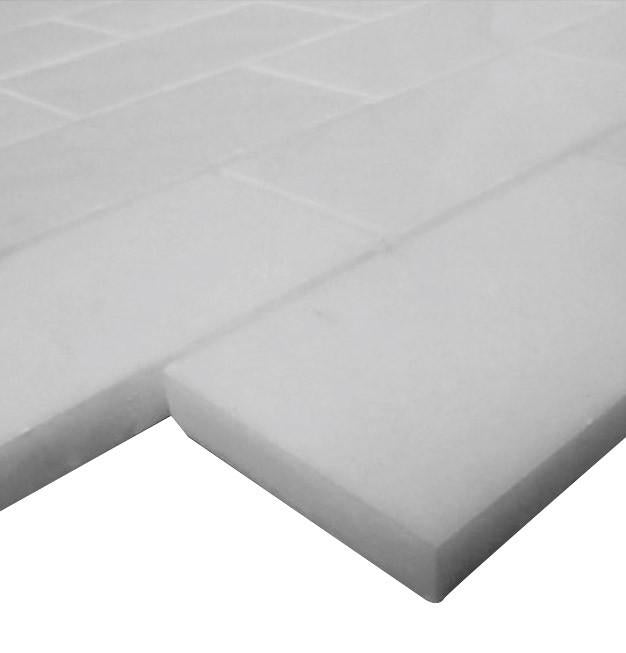 Bianco Dolomite Marble Italian White Dolomite 2x4 Mosaic Tile Polished