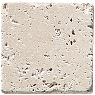 Light, Ivory, White, Chiaro Tumbled Travertine 1 SQFT (6x6 TILE)