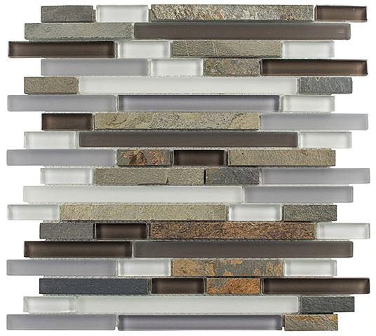 GT Glass Wall Tile Sag Harbor Gray (Random Brick)  GS06