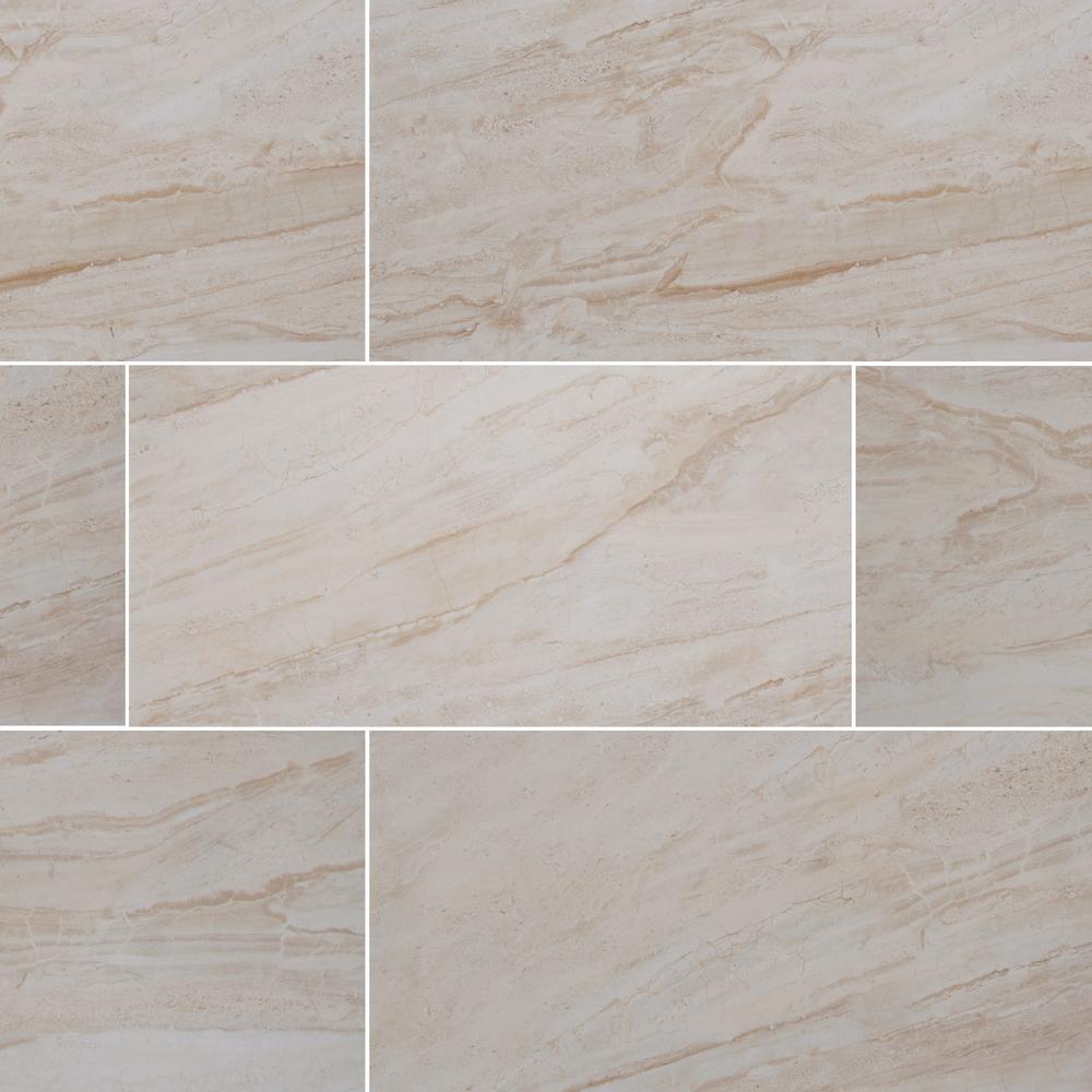 MS International Vigo Beige 12 in. x 24 in. Glazed Ceramic Floor and Wall Tile (16 sq. ft. / case)