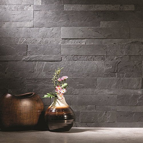 MSI Midnight Ash Peel and Stick Stacked Stone Brick 21.75" X 6", Wall Tile, Fireplace Tile, Backsplash Tile, Bathroom Tile, Easy DIY Tile (Box of 15pcs ) - Tenedos