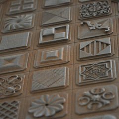 12x18 inch Potpourri Mix Hand Made Textured Premium Metal Decorative Mural Tile for Kitchen Backsplash and Fireplace (Rust)