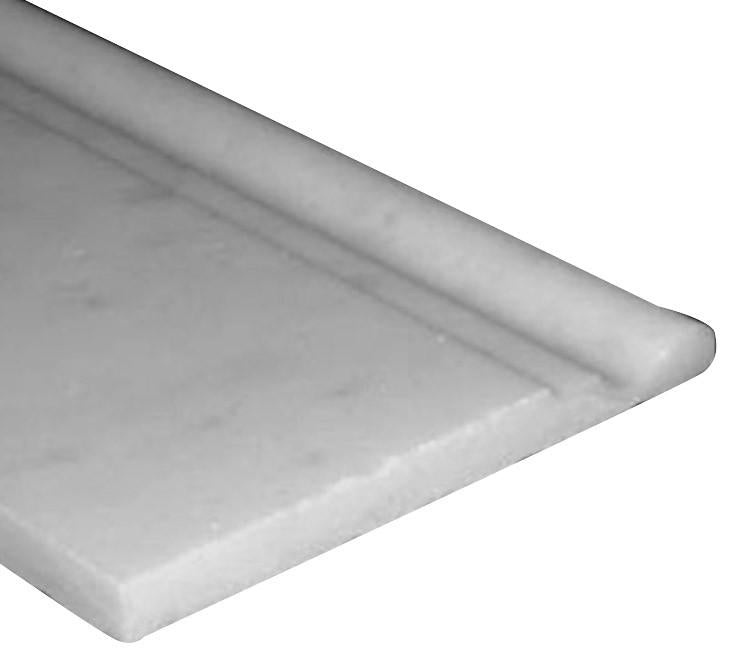 Statuary Crystal Marble Italian White Statuario 5/8" Baseboard Molding Polished