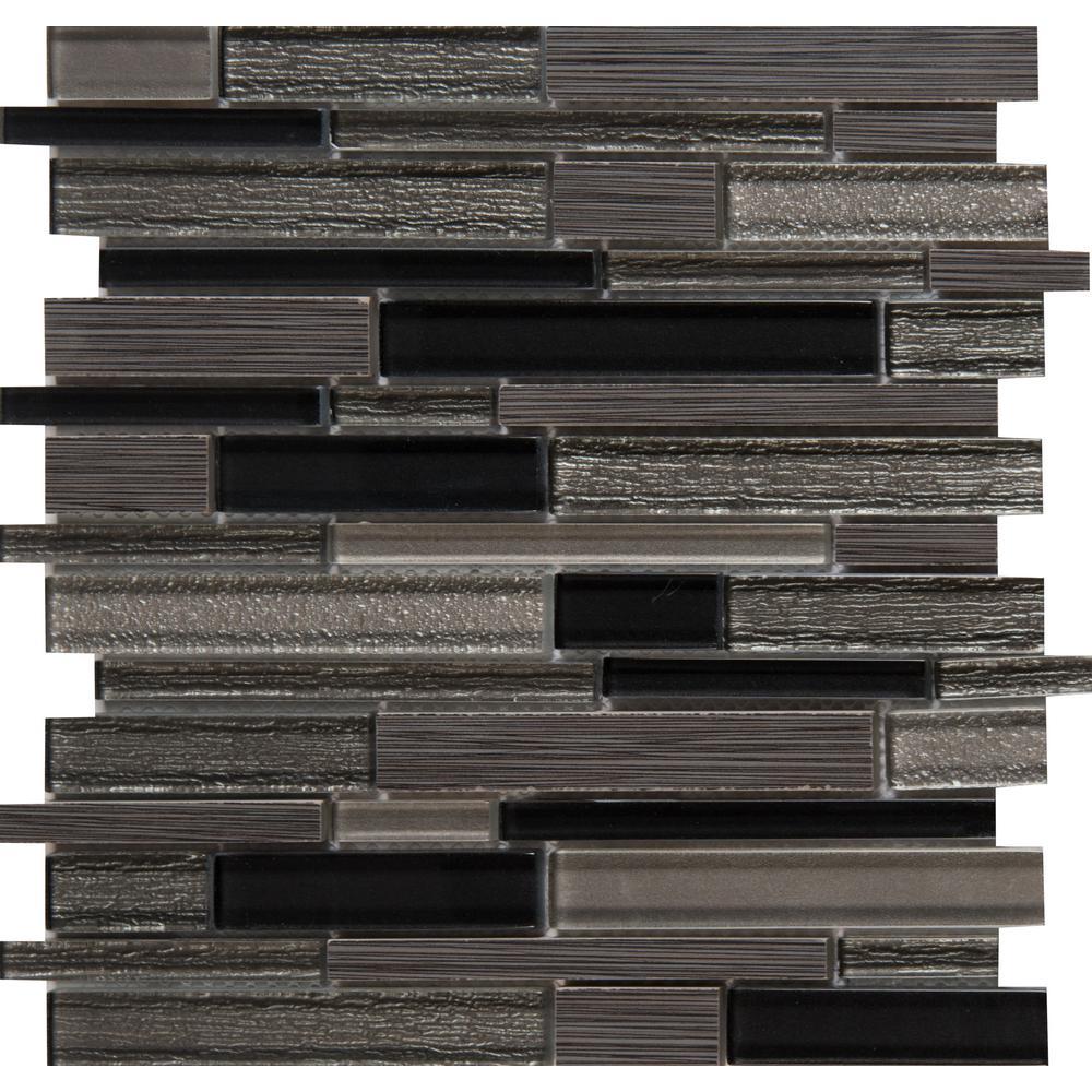 MS International Metro Gris Interlocking Glass Porcelain Mosaic Tile (Box 10 Sheets) - Tenedos