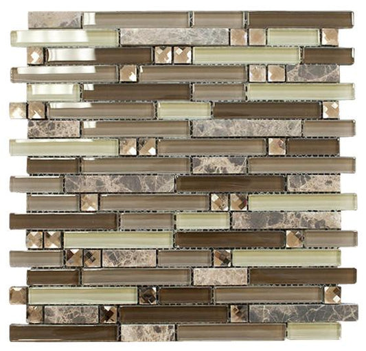 Soldier Stone Luxury Diamond Glass Mosaic Tiles