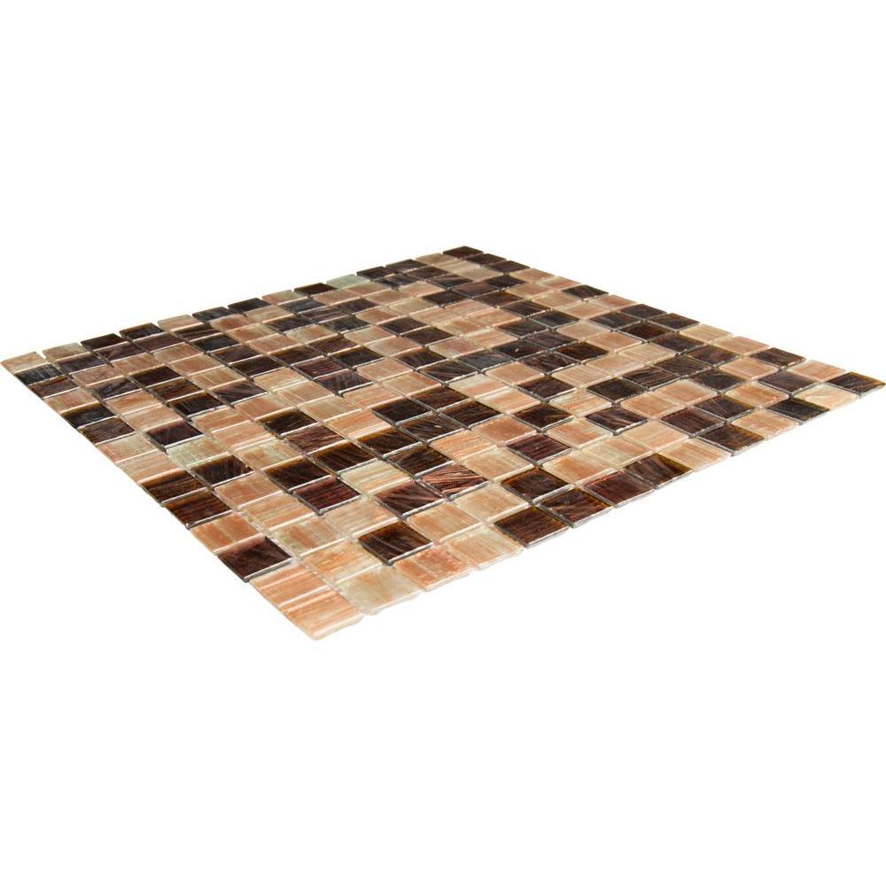 MS International Treasure Trail Iridescent 12 in. x 12 in. x 4 mm Glass Mesh-Mounted Mosaic Tile - Tenedos