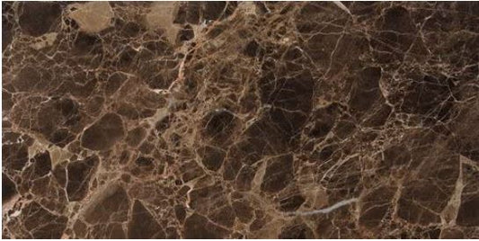 Dark Emperador Premium Spain Polished Marble Mosaic Floor Wall Tiles (6x12x3/8 INCH TILE)