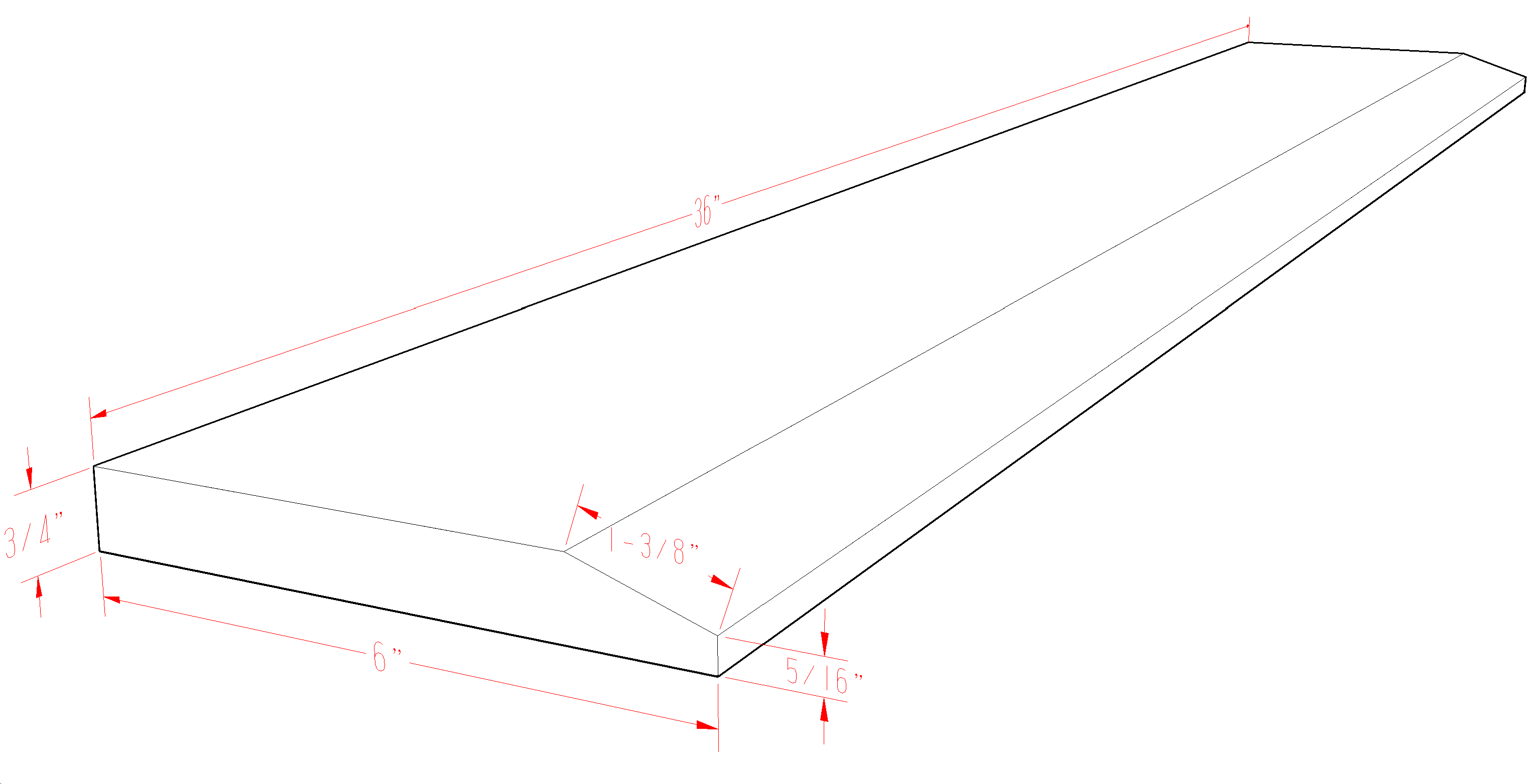 Carrara Bianco Marble One High Beveled Door Threshold (Marble Saddle) Polished