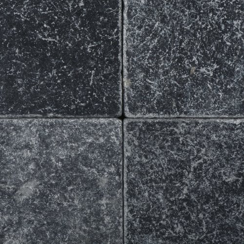 Taurus Black Marble (Nero Marquina) 6 x 6 Tumbled Wall and Floor Tile (Box of 5 Sq. ft.)