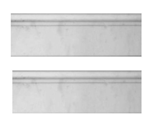 Statuary Crystal Marble Italian White Statuario 5/8" Baseboard Molding Polished