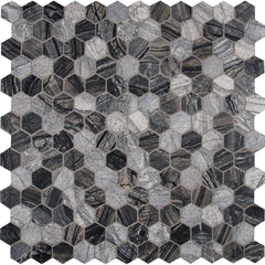 MS International Henley Hexagon 12 in. x 12 in. x 10 mm Natural Marble Mesh-Mounted Mosaic Floor Wall Tile