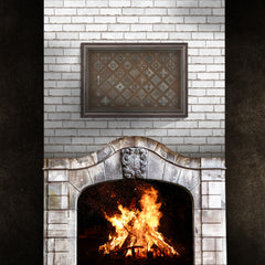 12x18 inch Potpourri Mix Hand Made Textured Premium Metal Decorative Mural Tile for Kitchen Backsplash and Fireplace (Rust)