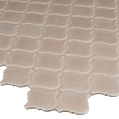 Fog Arabesque 9.84 in. x 10.63 in. x 6mm Glazed Ceramic Mesh-Mounted Mosaic Tile (10.95 sq. ft. / case)