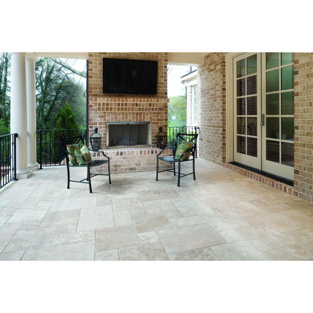 MS International Tuscany Beige Pattern Honed-Unfilled-Chipped Travertine Floor and Wall Tile ( 16 SQFT)