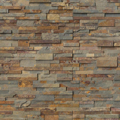 Gold Rush Ledger Slate Panel 6 in. x 24 in. Natural Marble Wall Tile for Accent Walls Kitchen Backsplash Fireplace