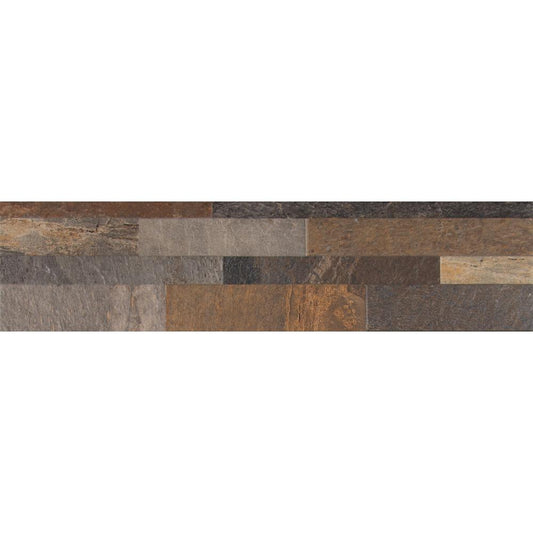 MS International Rocky Gold Ledger Panel 6 in. x 24 in. Glazed Porcelain Floor and Wall Tile (Box of 11 Sqft)