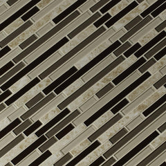 MS International Amalfi Cafe Interlocking 12 in. x 12 in. x 6 mm Glass and Porcelain Mesh-Mounted Mosaic Tile