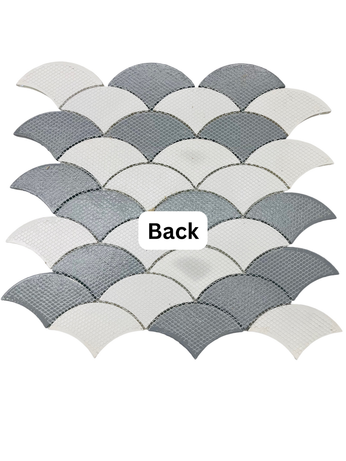 Glitter Silver Sky Scallop Pattern 12x12 Glass Mosaic Wall Tile for Kitchen Backsplash, Bathroom Shower, Accent Wall