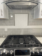 Gray Ceramic 3" X 6" Subway Tile Grey Glossy Finish Vogue Brand Designed in Italy (10 Sqft Box)