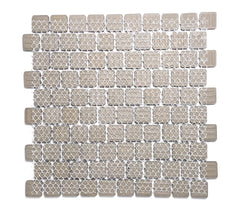 Vogue Premium Quality 1-1/8" x 1-1/8" Cobalt Blue Brick Pattern Porcelain Mosaic Tile on Mesh on 12x12 sheet for Kitchen Backsplash, Bathroom Walls, Pool Tile