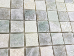 Ming Green Marble Onyx Polished Square 1x1 Mosaic Tiles for Kitchen Backsplash Bathroom Flooring Shower