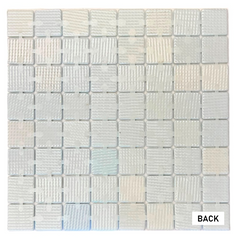 Capri Blue Square 1-1/2 Recycled Glass Wall and Floor Tile for Kitchen Backsplash, Pool Tile, Bathroom Wall, Accent Wall
