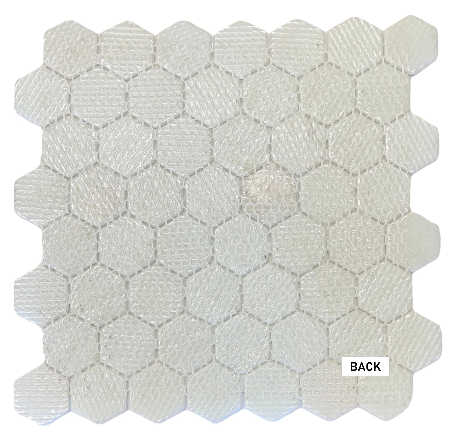 Tenedos 1.5 inch Hexagon Iridescent Recycled Glass Mosaic Floor and Wall Tile for Swimming Pool Tile, Kitchen Backsplash, Bathroom Wall, Accent Wall, (Not Peel and Stick Tile)