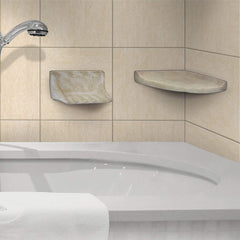 Vogue Tile Premium Quality Classic Light Travertine Resin Soap Dish Holder