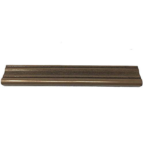 Vogue Tile 2"x12"  Bronze Resin Metallic Look Moldura Chair Rail Trim Wall Tile - Pack of 3 Pieces