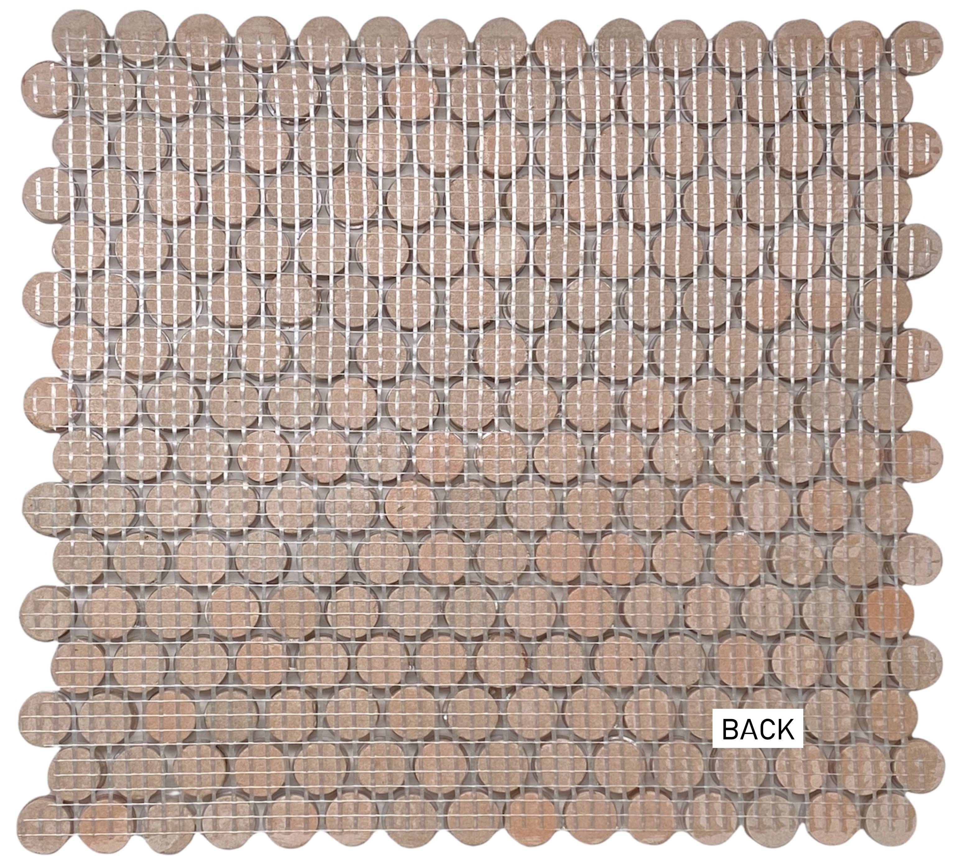 Seashell Natural Pearl Mother of Pearl Penny Round 3/4 Inch Mosaic Wall Tile with Backing for Kitchen Backsplash, Bathroom Shower, Accent Walls