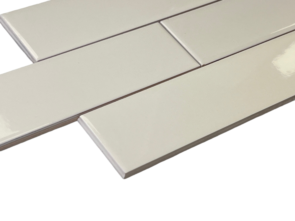 Tenedos 2x8 Bone Almond Ceramic Subway Tile Gloss Finish (Box of 6.7 Sqft)