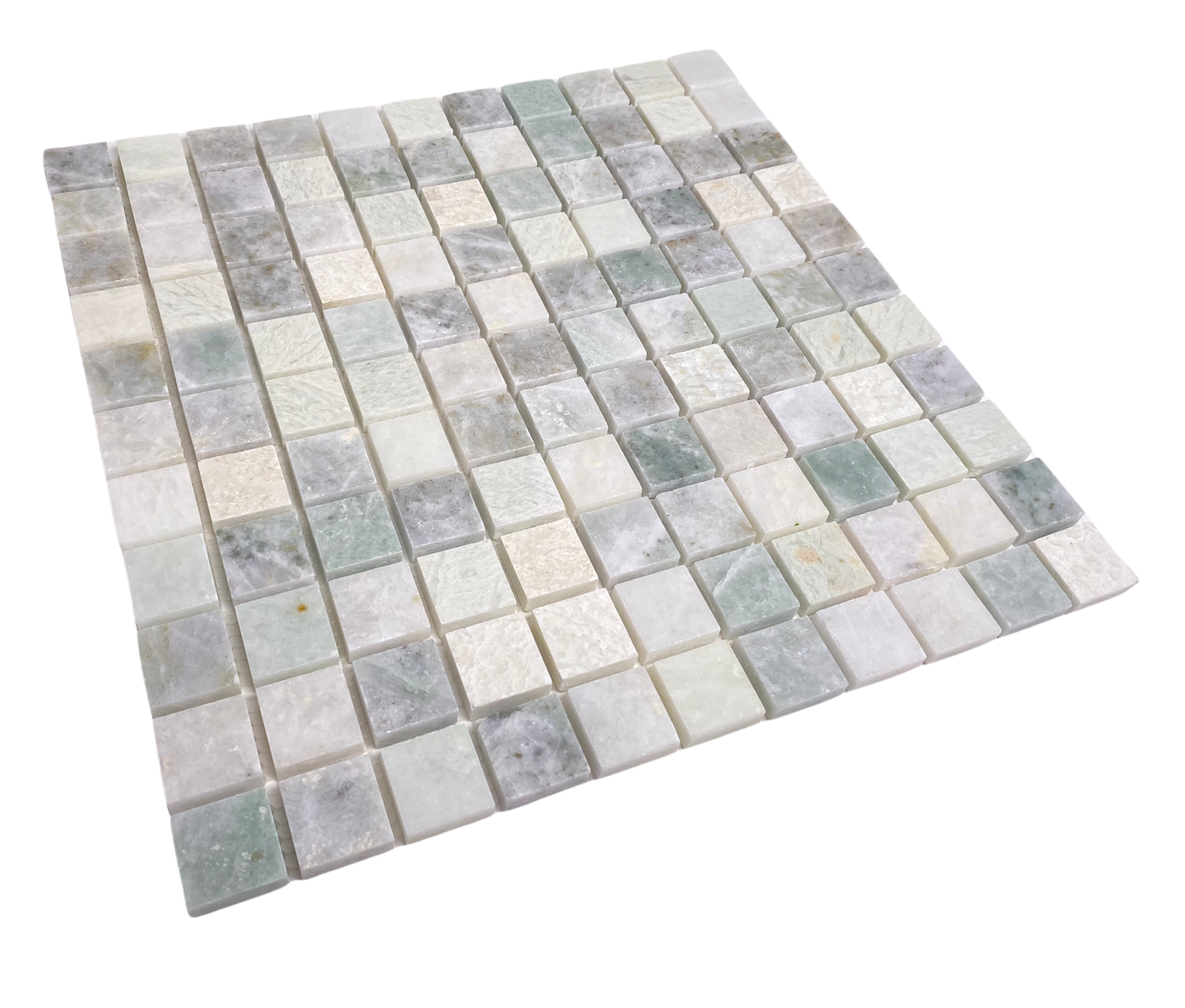 Ming Green Marble Onyx Polished Square 1x1 Mosaic Tiles for Kitchen Backsplash Bathroom Flooring Shower