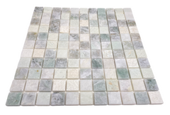 Ming Green Marble Onyx Polished Square 1x1 Mosaic Tiles for Kitchen Backsplash Bathroom Flooring Shower