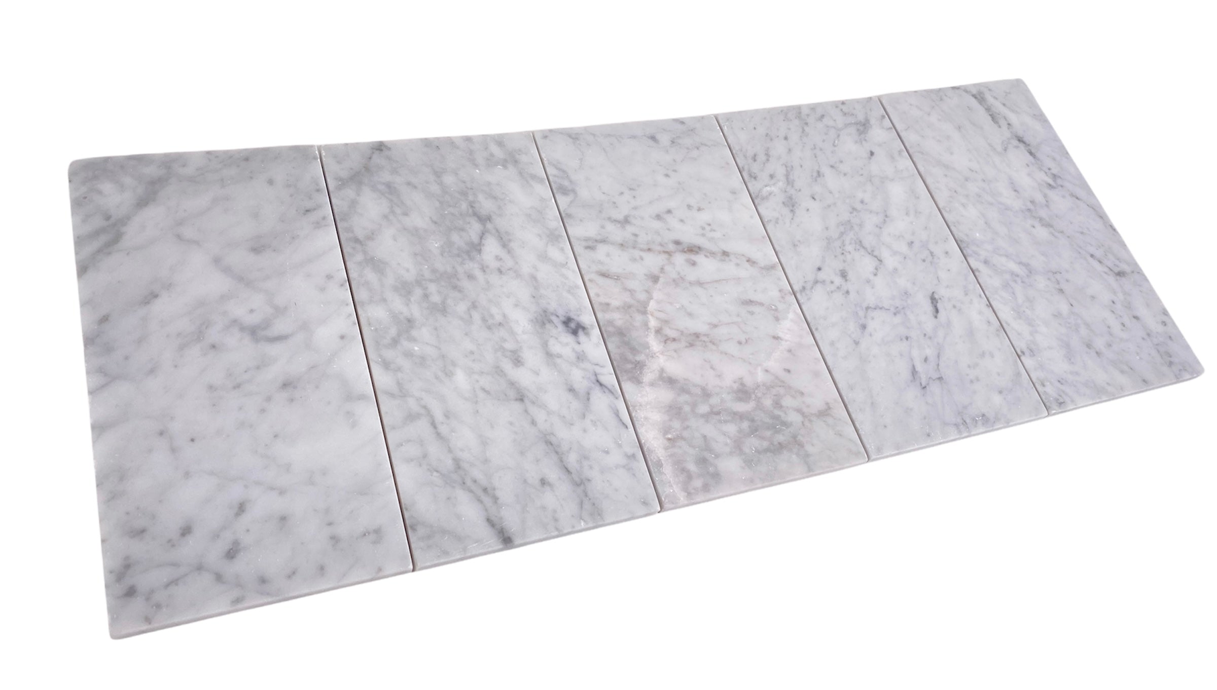 Tenedos Premium Carrara 4x8 Inch  Marble Subway Tile for Wall and Floor Kitchen and Bathroom Tile